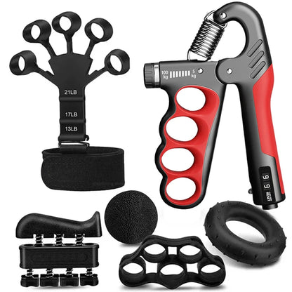 Electronic Counting Hand Grips Strengthener Arm Spring Finger Massager Expander Hand Exercise Gym Fitness Training Wrist Gripper