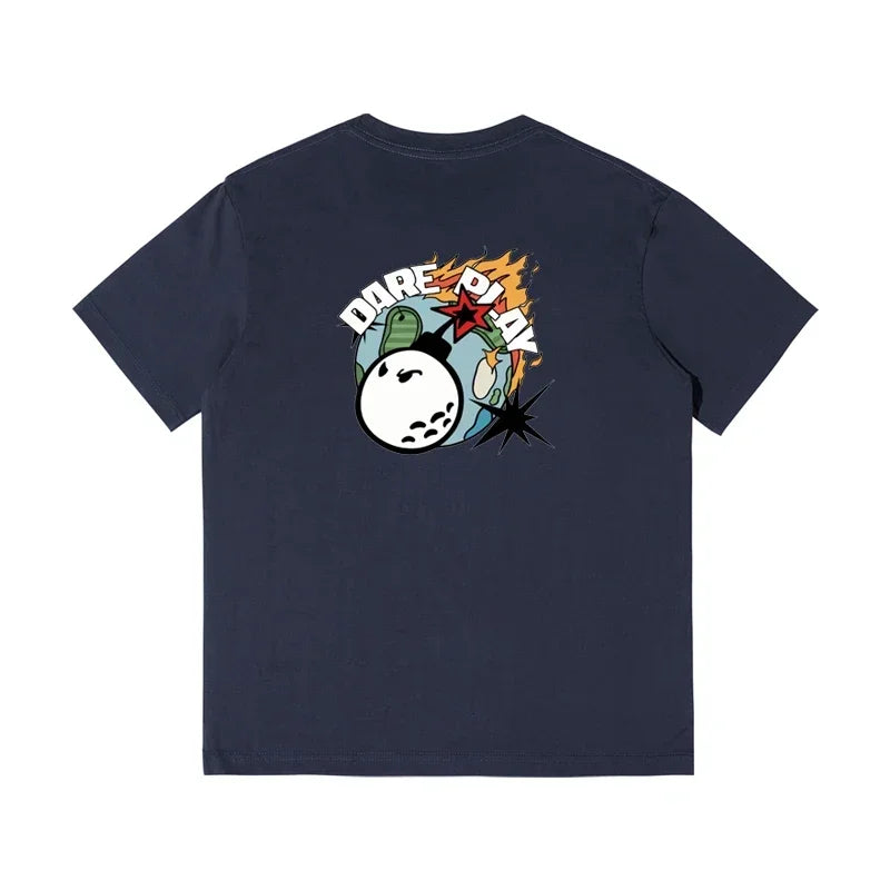 2024 New Men's Golf T-shirt Summer High Quality Pure Cotton  Men's and Women's Golf Wear Outdoor Short Sleeve Golf Shirt