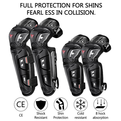Outdoor Sport Equipment Riding Protective Gears Knee Elbow Protective Pads 4Pcs/set Motorcycle Motocross Skating Protectors