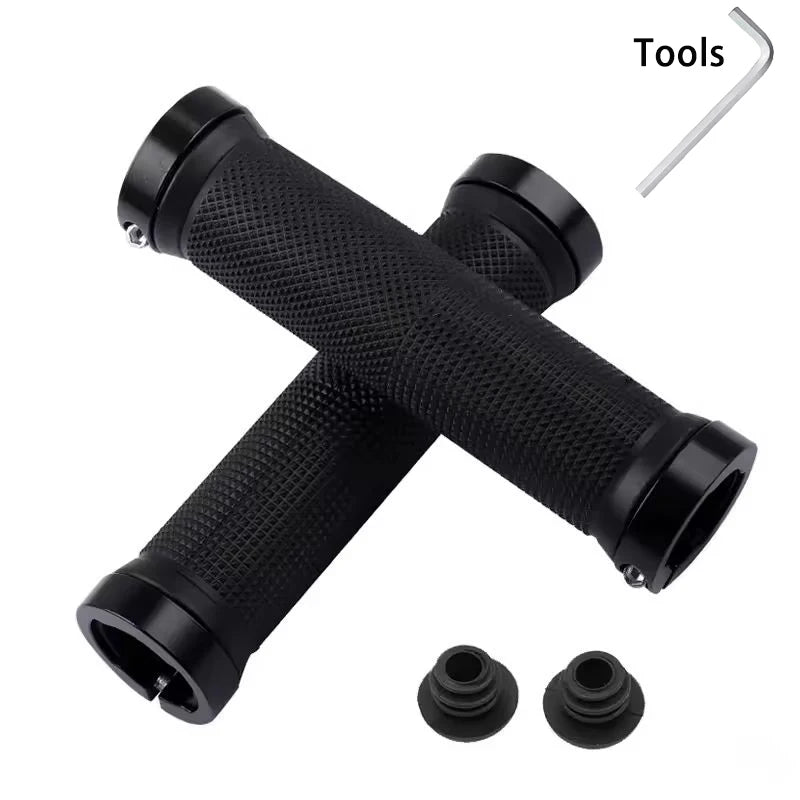 Bicycle grips MTB bike handbar grips rubber non-slip bilateral lock Cycling BMX handle grips bikes handlebar grips ﻿