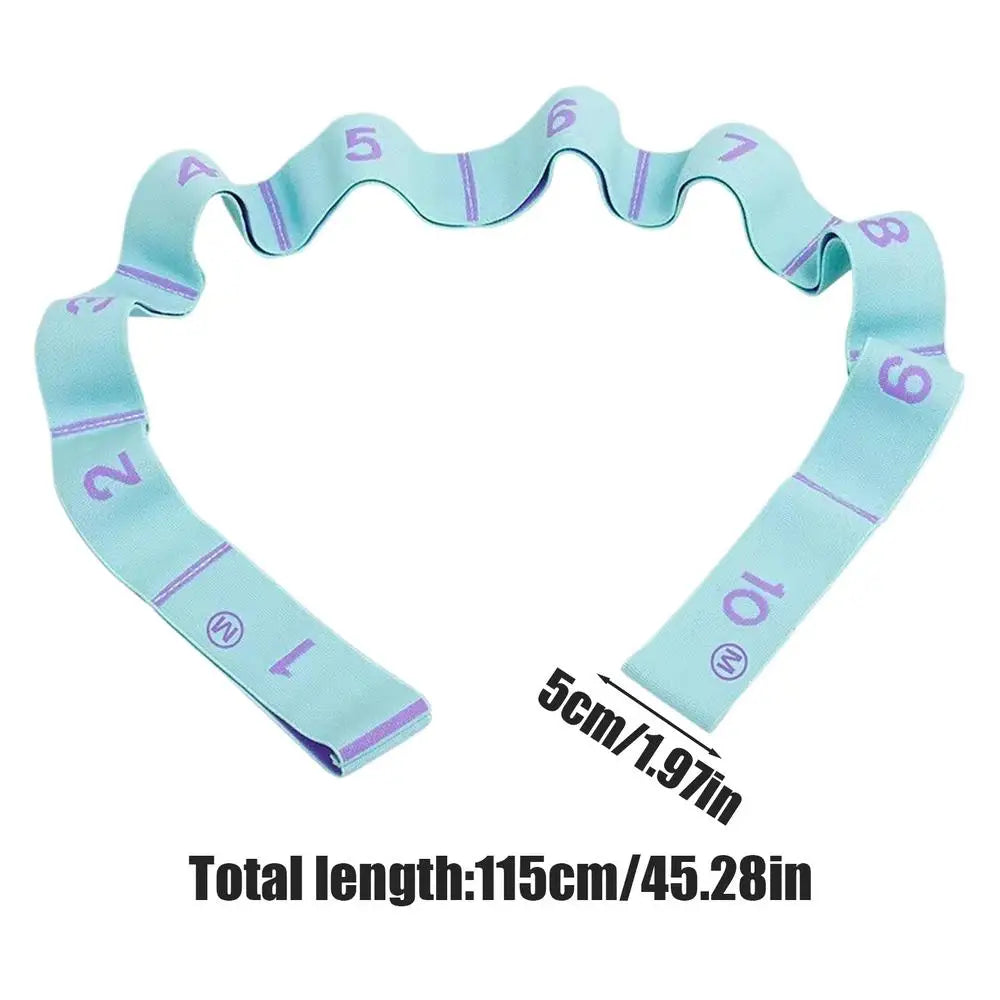 Resistance Band Leg Stretcher With 10 Loops Fitness Strap Elastic Strength Bands For Pilates Yoga Dance And Gymnastics Exercise