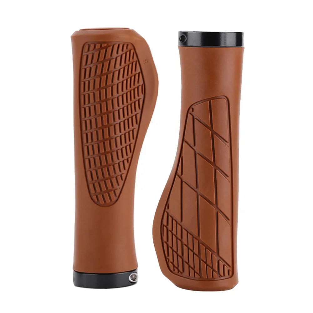 1Pair MTB Bicycle Grips Shockproof Bike Handlebar Cover Anti-Slip Lockable Grips Ergonomic Cycling Rubber Ball Handle Grips