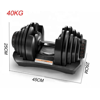 40kg/90 lbs. Smart Dumbbells for Men: Fast, Detachable, and Adjustable Design, Suitable for Household and Gym Fitness Equipment