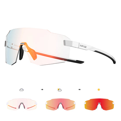 Kapvoe Photochromic Cycling Glasses UV400 Running Sunglasses Lightweight Bicycle MTB Bike Eyewear Sports Safety Goggles