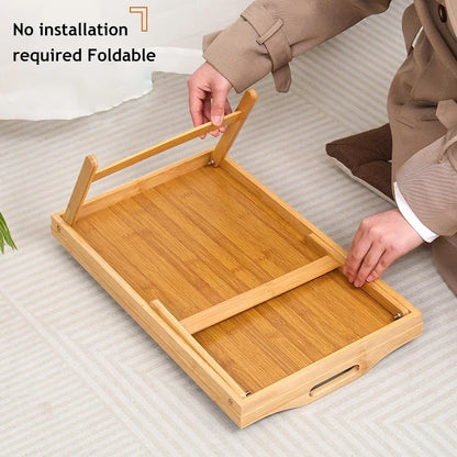 Laptop Table Wood Bed Tray Stand Lap Desk/Stand/Table Adjustable Riser Portable Laptop Folding Dining Table Holder Desk for Bed