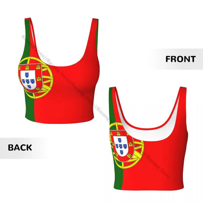 Sports Bra Women Running Yoga Clothes Vest Flag Of Portugal Gathering Fitness Vest
