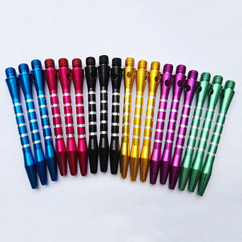 6pcs/Set Aluminum Medium Darts Shafts Harrows Stems Throwing Accessories Metal Rod 4.5mm Mixed Color Thread