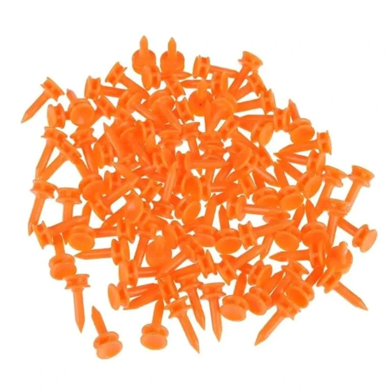 100Pcs 25mm Plastic Castles Golf Tees Sport Double Deck Golf Tees Replacement Short Golf Tees for Golfers Easy to Use