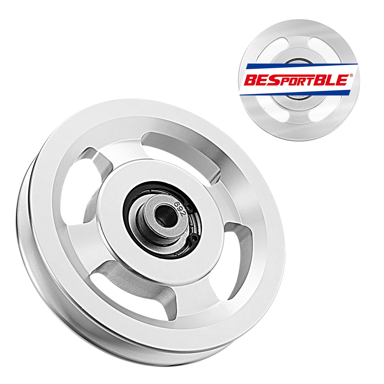 1Pcs Aluminum Alloy Pulley Wheel Fitness Equipment Accessories Cable Machine Bearing Gym Parts Body Building Tools Workout Gear