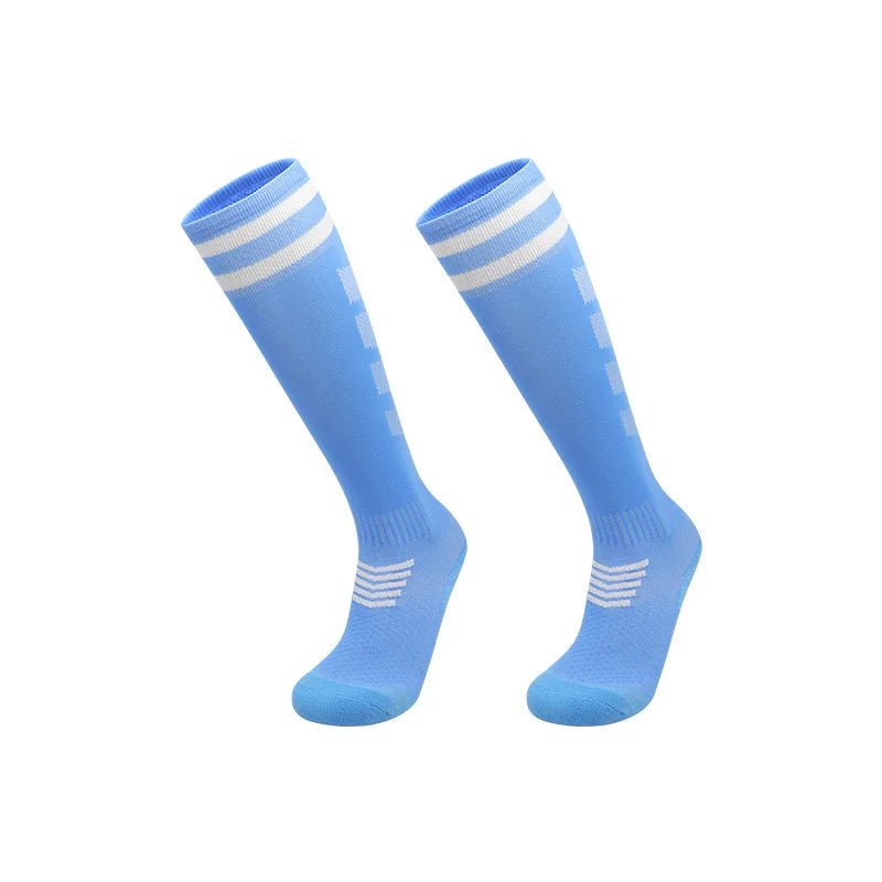 Towel Bottom Soccer Socks Breathable Knee High Training Long Stocking Adults Youths Kids Practical Competition Football Socks