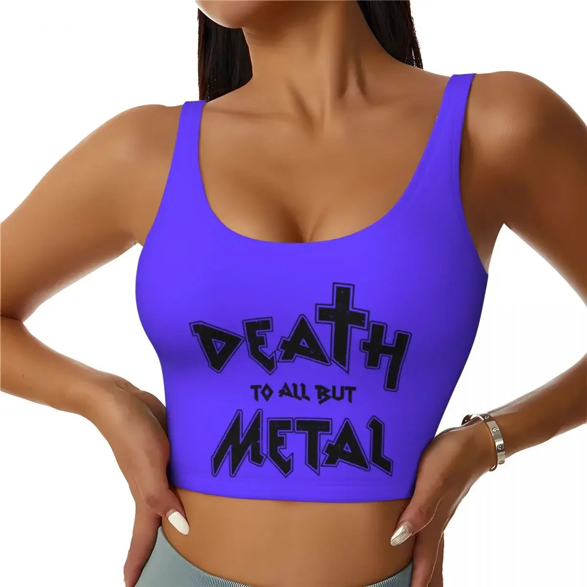 Custom Slipknots Workout Crop Tank Tops Women Heavy Metal Rock Music Running Yoga Sports Bras