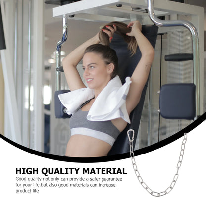 Chain Fitness Extension Gym Down Chains Duty Heavy Dual Workout Pulley Attachment Tricep Grip Triceps Bar Home Machine Cable