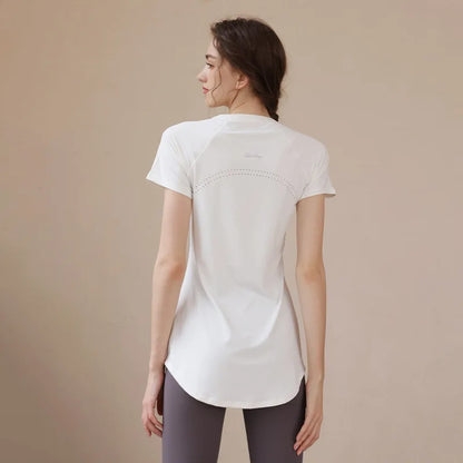 2024 Yoga Clothes Women Top Short Sleeve Sportswear Woman Gym Running T-shirt Yoga Wear Fitness Pilates Blouse Yoga Clothing
