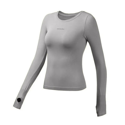 Fitness Tops Women Tight Sports Long Sleeve Yoga Clothing Running Training Clothes Gym Workout Shirt Comfortable Training Cloth