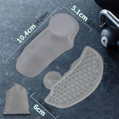 1 Pair Ergonomic Weight Lifting Grips Elastic Honeycomb-shaped Workout Gym Gloves Thicken Silicone Silicone Palm Grips