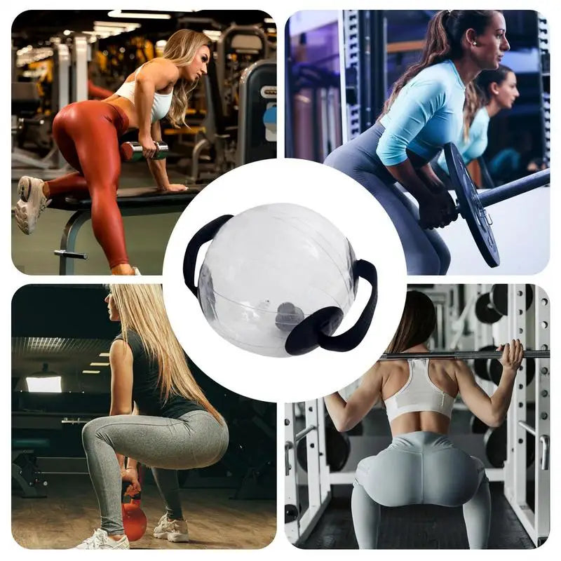 Water Filled Exercise Ball Fitness Aqua Ball Weightlifting Bag Adjustable Dumbbells for Home Gym Equipment Strength Training