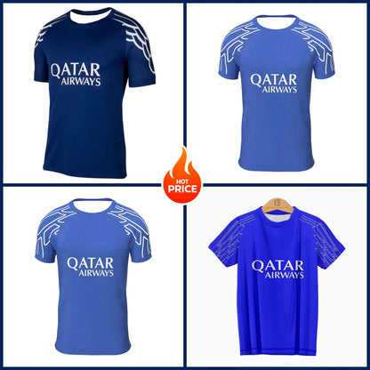 Soccer Uniform Breathable Unisex Jersey T-shirt 24-25 Men's PSG Fourth Football Shirt Sportwear Oversized Training Paris