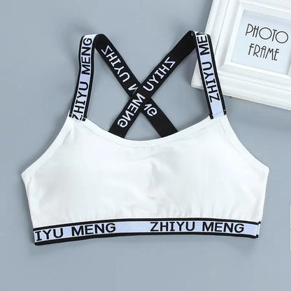 3pcs Puberty Girls Training Bras Kids Maiden Cotton Bra Underwear Teen Camisoles Tube Top Teenage Sport Bras Children's Lingerie