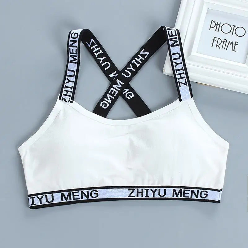 3pcs Puberty Girls Training Bras Kids Maiden Cotton Bra Underwear Teen Camisoles Tube Top Teenage Sport Bras Children's Lingerie