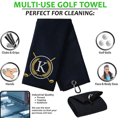 Funny Microfiber Premium Golf Towel, Embroidered Golf Towels for Golf Bags for Men&Women, Golf Accessories for Men Golfers