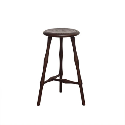 Bar stool medieval solid wood home Windsor tall round stool cafe restaurant furniture
