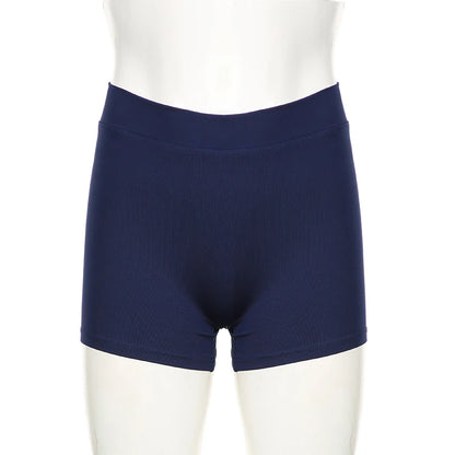 Darlingaga Casual Solid Ruched Skinny Summer Shorts Women Sportswear Gym Basic Short Pants Folds Yoga Clothing Streetwear Bottom