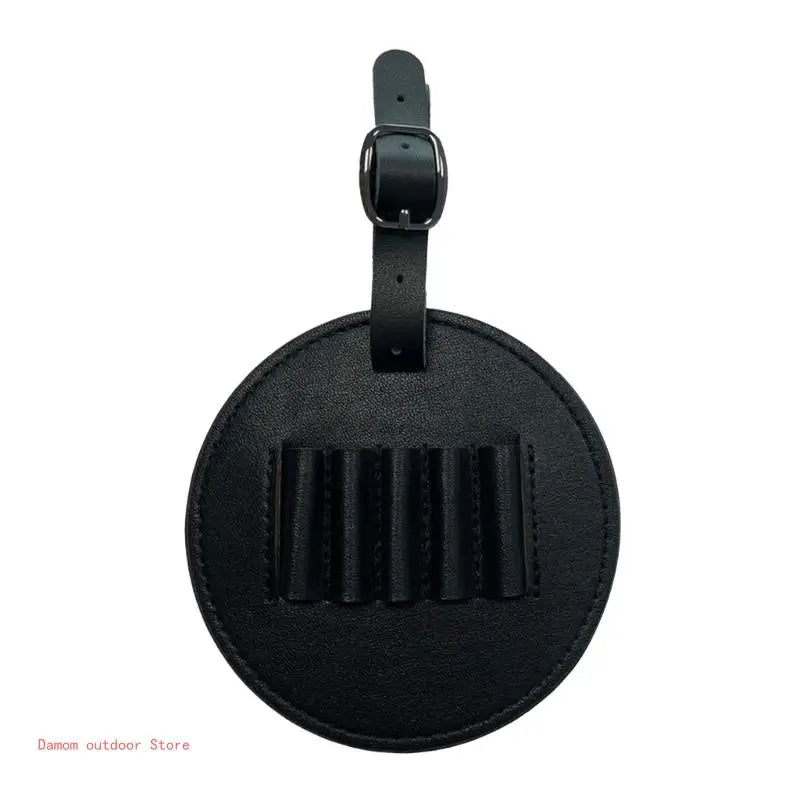 Waterproof Round Golf Tees Bag PU Leather Golf Tees Holder Carriers Golf Training Accessories Easy to Use