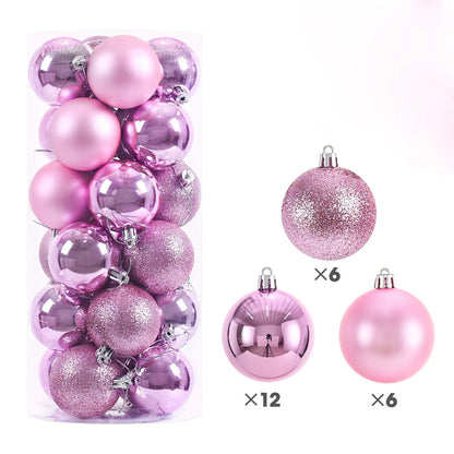 24/36Pcs Christmas Balls 4CM Ball Christmas Tree Pendant Ornaments for Home Party Decor 2025 New Year Navidad Gifts Accessories