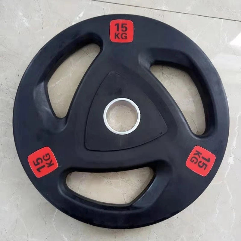 Unisex Rubber Barbell Plate Set 2.5-30kg Gym Weight Plate Set Hot Selling Standard Color Barbell Plates