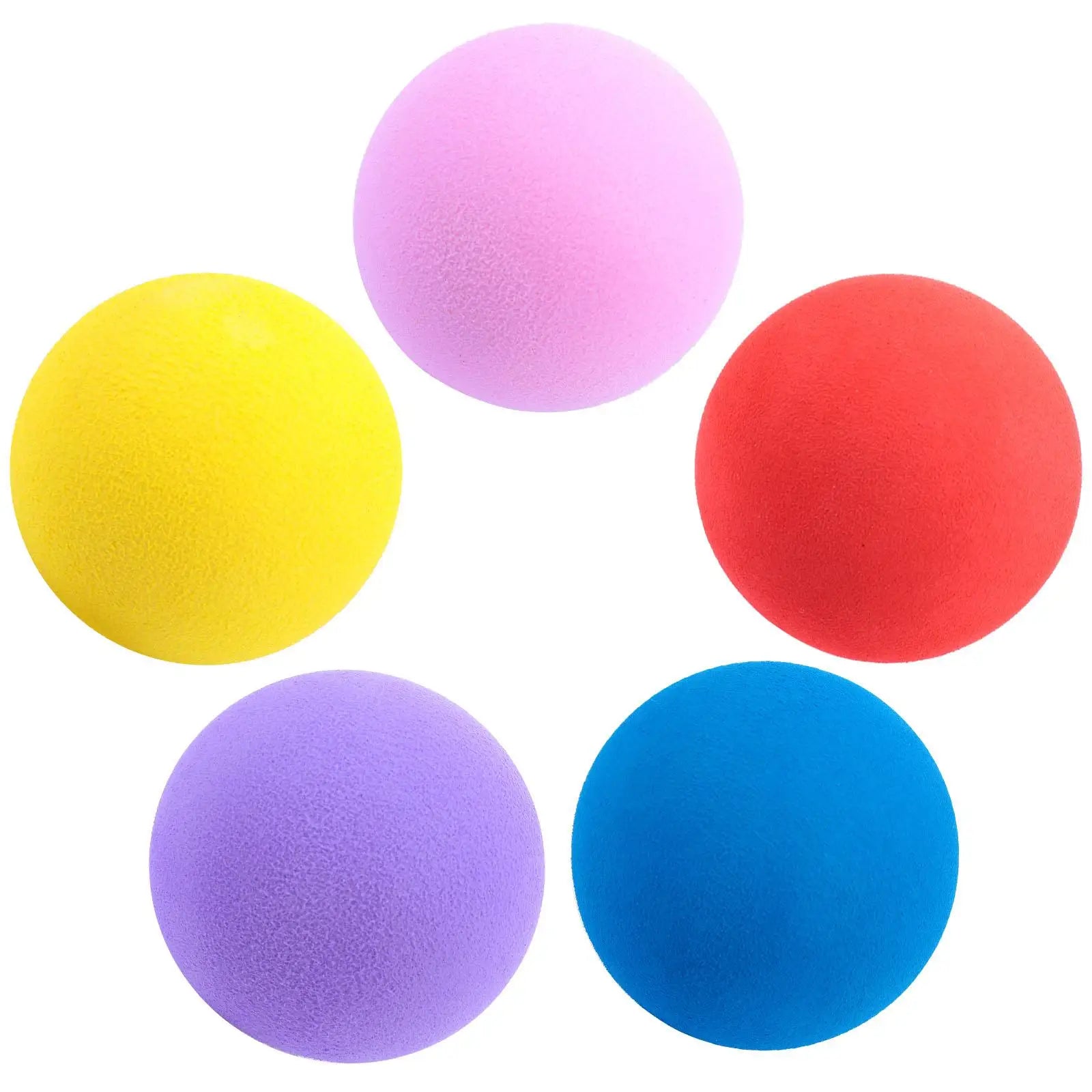 5pcs 60mm Soft Training Balls for Indoor Practice Bright Color Lightweight Portable Eva Material Golf Supplies