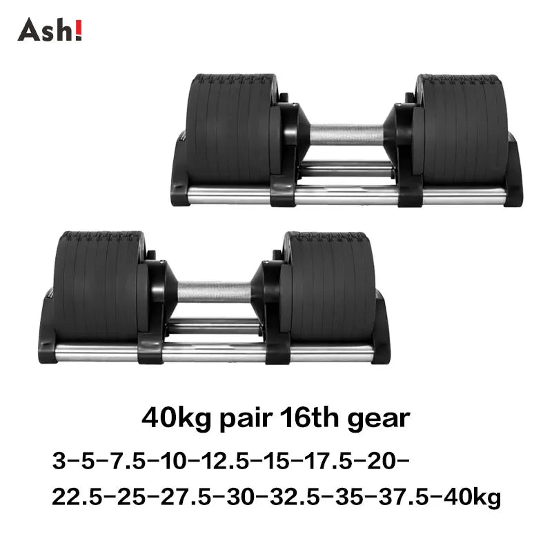 Multiple Colors Adjustable Dumbbells Set 2kg(5lb) or 4kg(9lb) Increase Max 45kg(100lb) Home Fitness Fast Adjustment Dumbbells