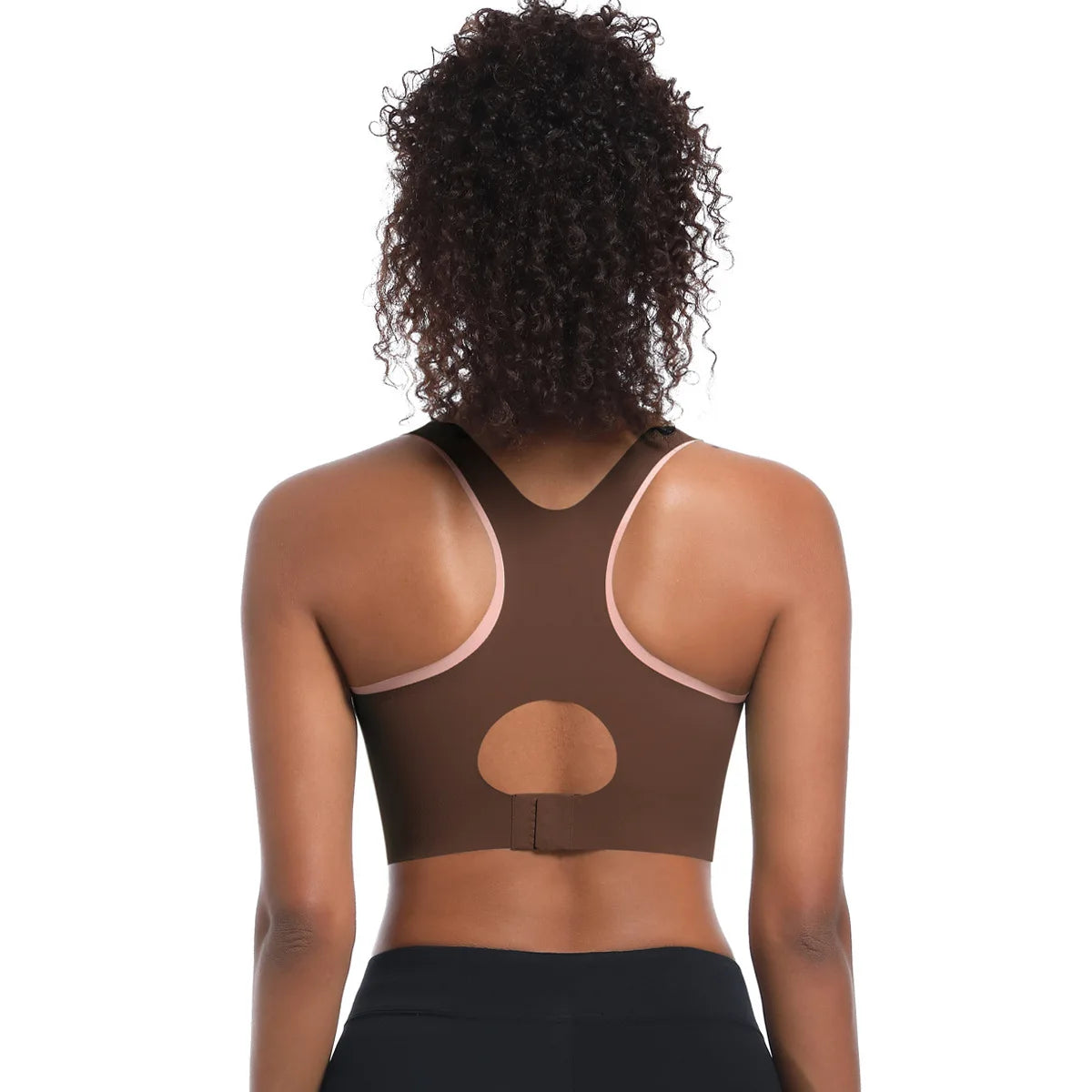 Racerback Sports Bra Women Gym Yoga Top High Impact Fitness Bralette Shockproof Cut Out Workout Running Bras Female Active Wear