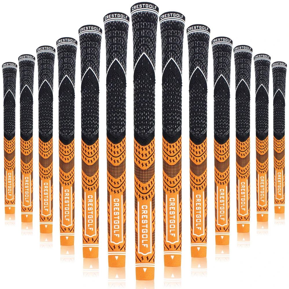 CRESTGOLF Golf Grips 13 Pack Midsize Golf Club Grips Set Anti-Slip Rubber 8 Colors Available