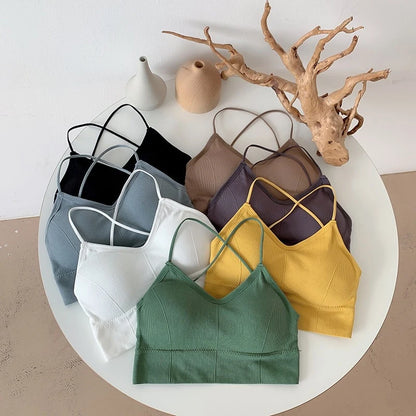 Fitness Top Sport Bra Breathable Bras Women Cross Strap Sports Bra Top Women Push Up Sport Bra Yoga Gym Crop Top Brassiere