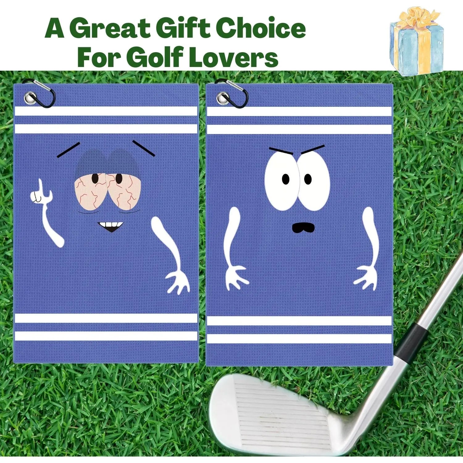 Funny Microfiber Premium Golf Towel,Printed Golf Towels for Golf Bags for Men&Women, Great Golf Accessories for Men Golfers