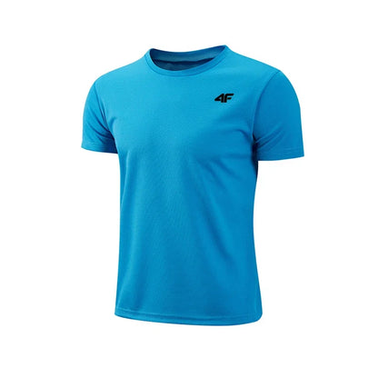 Men's Summer Exercise Trainning T-shirt High Quality Breathable Quick Dry Short Sleeved Top Marathon Gym Fitness Basketball Tees