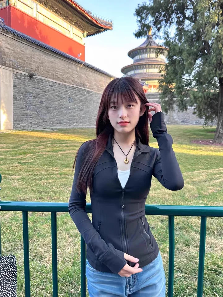 Yoga Outfits for Women Professional Stand Collar Coat Breathable Long Sleeve Gym Essentials