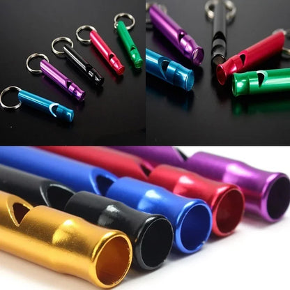 4 Pieces/set of Aluminum Alloy Small Whistle Keychain Outdoor Survival Camping Emergency Sports Safety Whistle