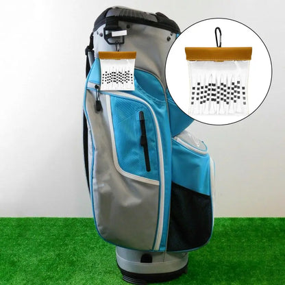 Golf Tees Pouch Golf Ball Bag With Clip Golf Tees Holder Transparent Storage Bags Outdoor Sports Golf Supplies Accessories
