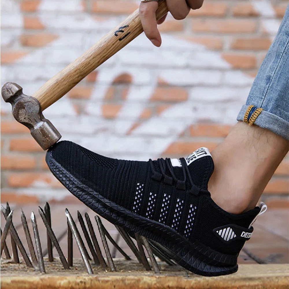 New Work Safety Shoes Summer Breathable Men's and Women's Work Protective Shoes Sports Shoes Anti-puncture Durable Steel Head