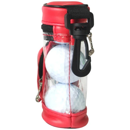 Portable Small Golf Ball Bag Carrier Tee Holder Storage Case Pouch with 3 Balls and 3 Tees Set for Training Practice Accessories