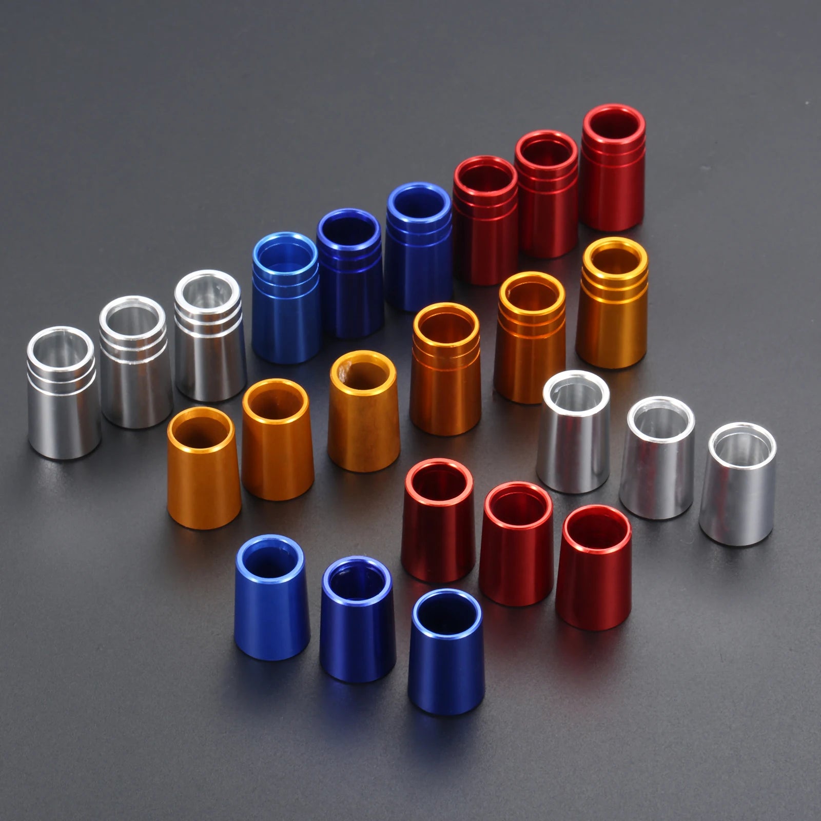 10Pcs Aluminum Alloy Golf Ferrules for 0.335,0.350,0.370 Tip Irons Shaft Adapter Sleeve Ferrules Club Shaft Ball Connection Ring