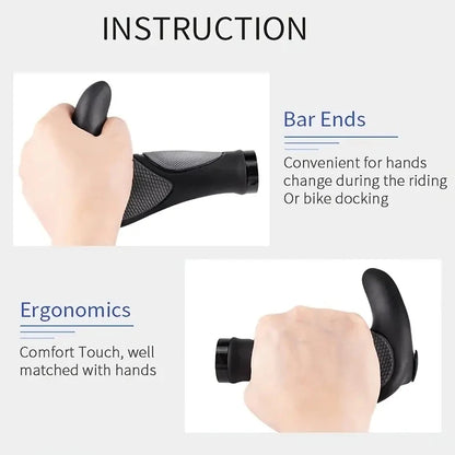 1 Pc Comfortable Bike Handlebar Grips - Ergonomic Design for Reduced Hand Fatigue and Improved Control - Ideal Bicycle Accessori