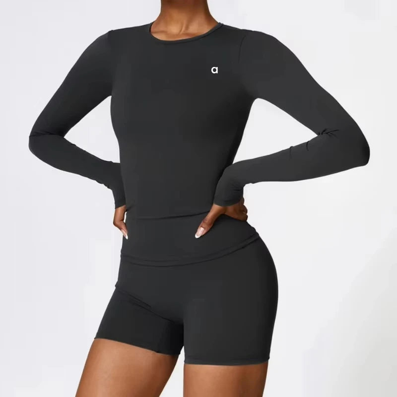 Women's Fitness Clothing Top Outdoor Workout Yoga Clothing Running Workout T-Shirt Women's Yoga Fitness Top