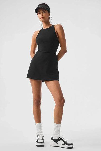 Yoga Women Clothing Dress Tennis Skirt Attached Lining Shorts Waist Cinching Slim Sports Short Skirt Beautiful Chest Cushion