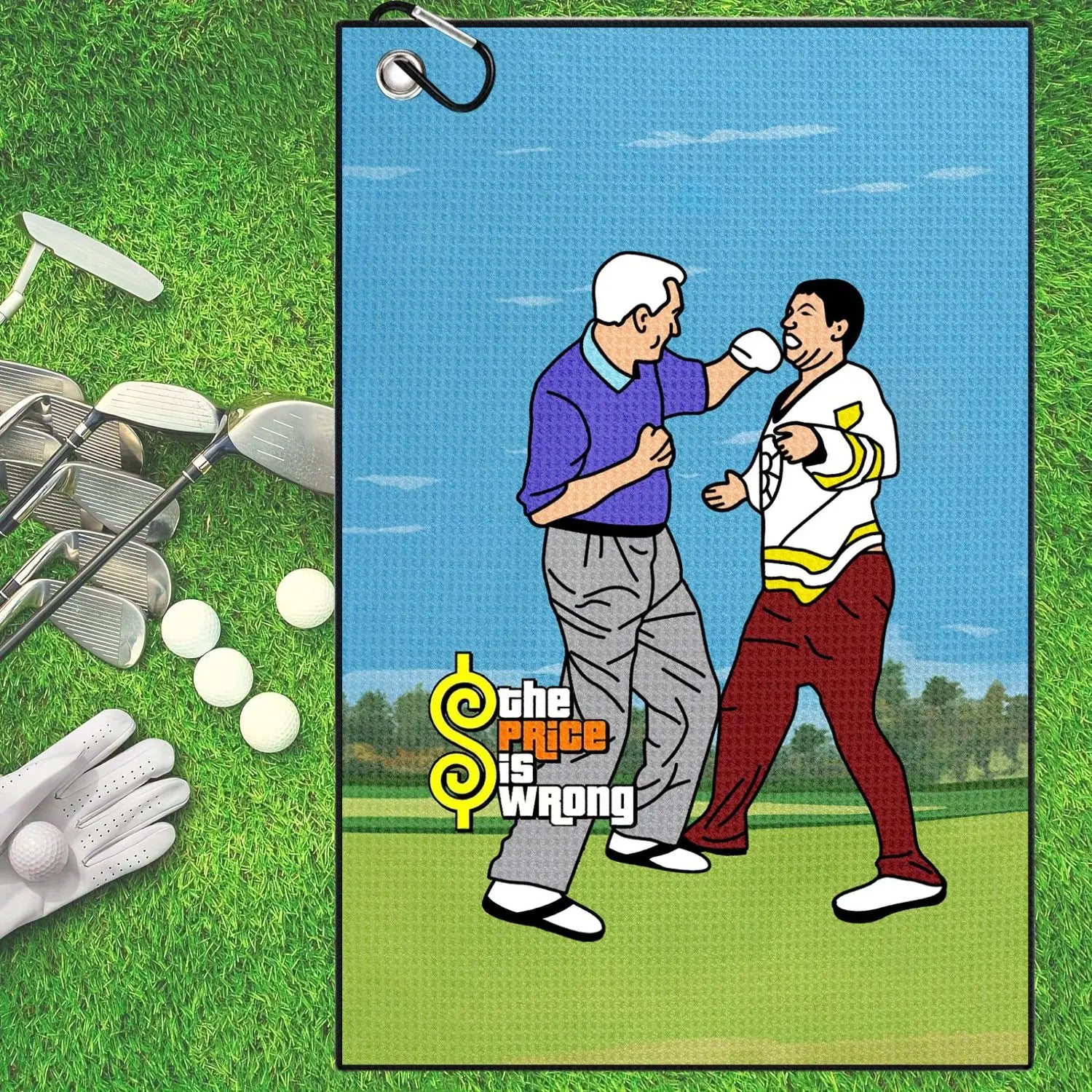 Funny Microfiber Premium Golf Towel,Printed Golf Towels for Golf Bags for Men&Women, Great Golf Accessories for Men Golfers