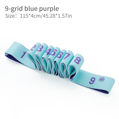 9/10/11 Loops Digital Resistance Bands Yoga Auxiliary Elastic Band Stretching Belt for Adult Pilates, Latin, Dance, Gymnastics