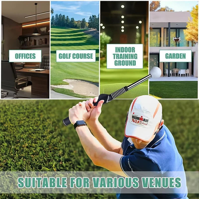 Outdoor Retractable Golf Swing Clubs Retractable Swing Practice Stick Golf Swing Correcting Gesturer Training Aids Supplies