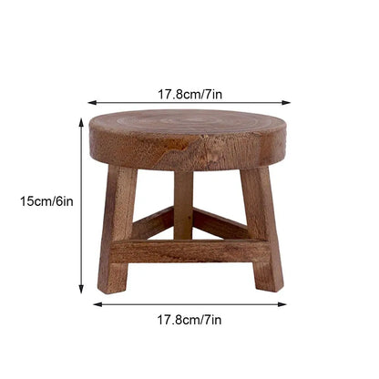 Wood Low Stools Small Bench Plant Stand Indoor Outdoor er Pot Holder Shelf Modern for Entryway Garden Decoration