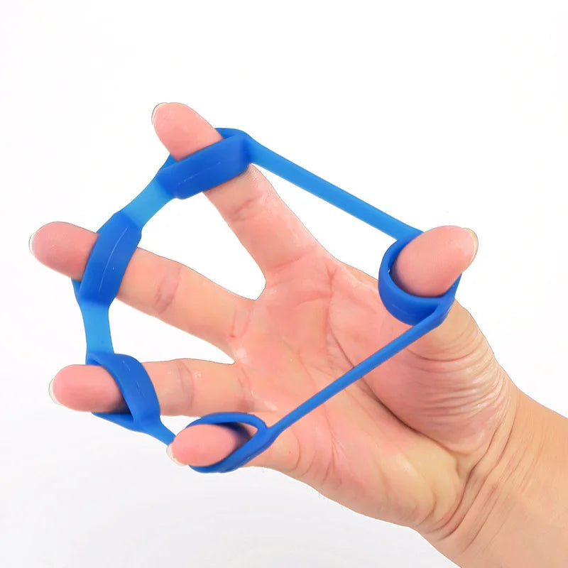 Silicone Finger Gripper Gym Hand Grip Resistance Band Wrist Stretcher Elastic  Strength Trainer Exercise Five Finger Expander